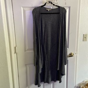 Long grey duster cardigan in size 1x by Hawthorne